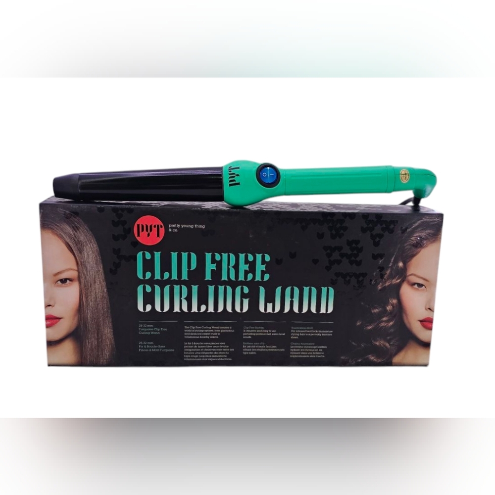 Curling Wand Clip- Free 25-32mm, Turquoise. PYT12